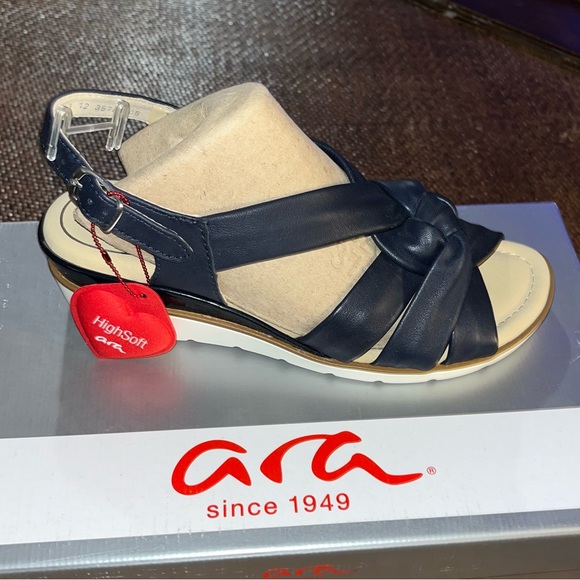 Ara Blue Glove Leather Sandals Women’s Size 6.5 - Picture 2 of 5